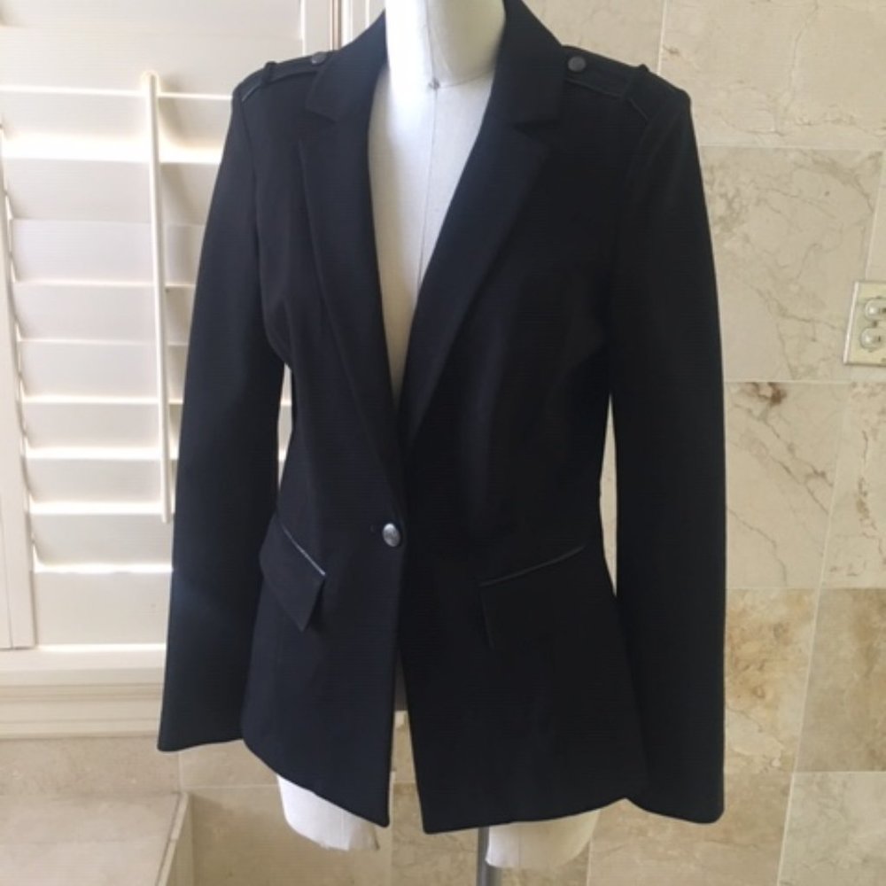 WHBM Black Military Style Blazer Sz 6